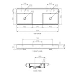 Twenty 120 Double Bowl Bench Basin