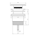 Tecla Clic-Clac Universal Waste with Flat Ceramic Plug