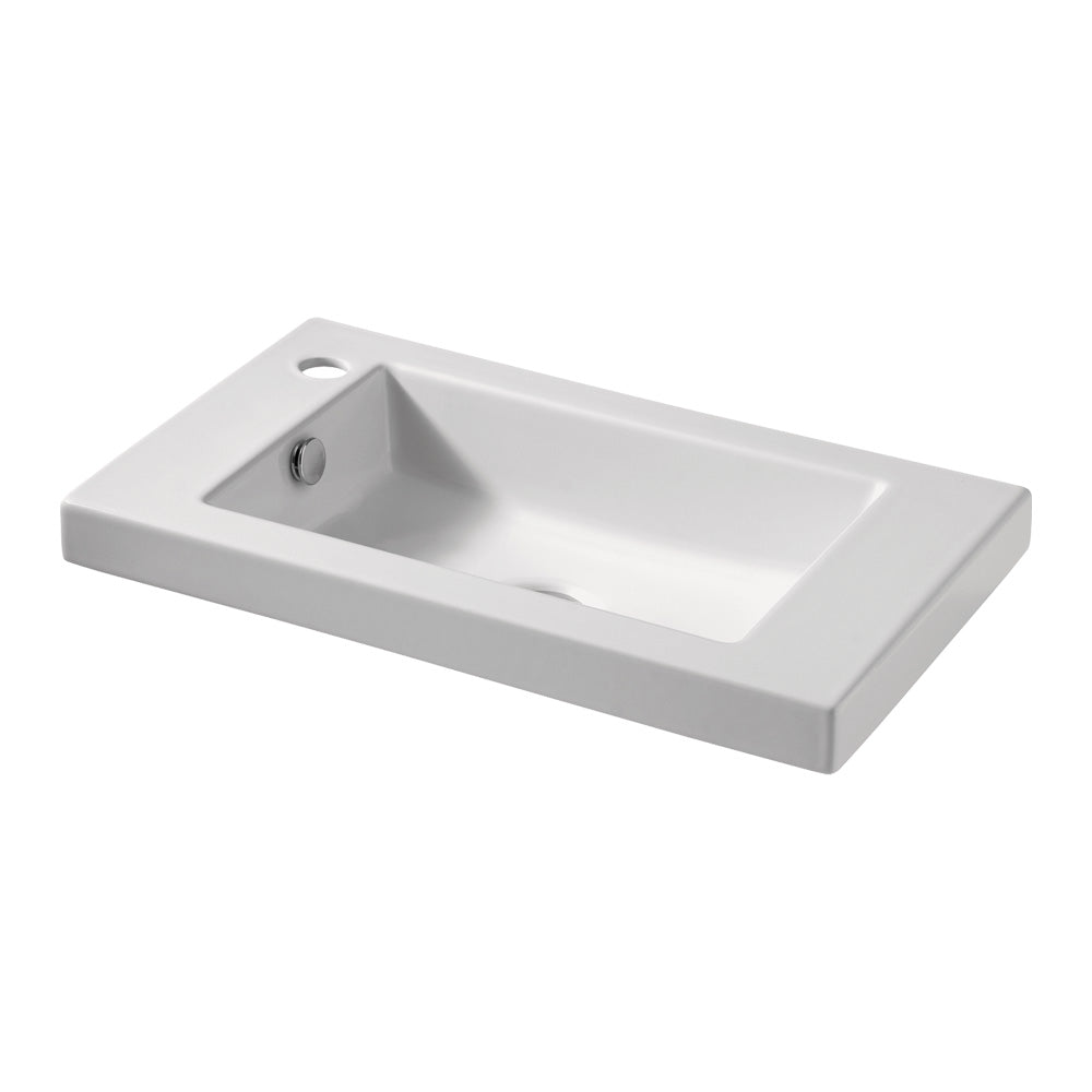 Blade 35 Wall Basin (600mm) Left Tap Hole