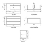 Twenty 1000 Wall Cabinet with Right Bowl Top
