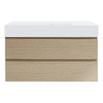 Twenty 1000 Wall Cabinet with Matt White Left Bowl Top