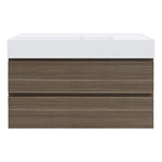 Twenty 1000 Wall Cabinet with Matt White Left Bowl Top