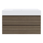 Twenty 1000 Wall Cabinet with Matt White Right Bowl Top