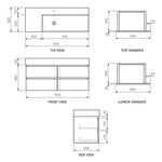 Twenty 1200 Wall Cabinet with Right Bowl Top