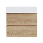 Twenty 600 Wall Cabinet with Matt White Right Bowl Top