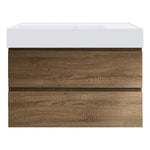 Twenty 800 Wall Cabinet with Matt White Left Bowl Top