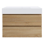 Twenty 800 Wall Cabinet with Matt White Left Bowl Top