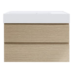 Twenty 800 Wall Cabinet with Matt White Left Bowl Top