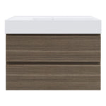 Twenty 800 Wall Cabinet with Matt White Right Bowl Top