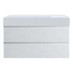 Pure Twenty 1000 Wall Cabinet with Matt White Left Bowl Top