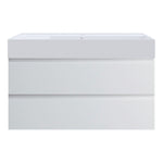 Pure Twenty 1000 Wall Cabinet with Matt White Right Bowl Top