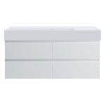 Pure Twenty 1200 Wall Cabinet with Matt White Left Bowl Top