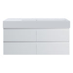 Pure Twenty 1200 Wall Cabinet with Matt White Right Bowl Top