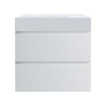 Pure Twenty 600 Wall Cabinet with Matt White Left Bowl Top