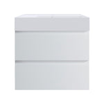 Pure Twenty 600 Wall Cabinet with Matt White Right Bowl Top