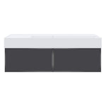 Float Twenty 1200 Wall Cabinet with Matt White Right Bowl Top