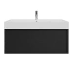 Float Twenty 800 Wall Cabinet with Matt White Left Bowl Top