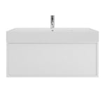 Float Twenty 800 Wall Cabinet with Matt White Left Bowl Top