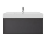 Float Twenty 800 Wall Cabinet with Matt White Right Bowl Top