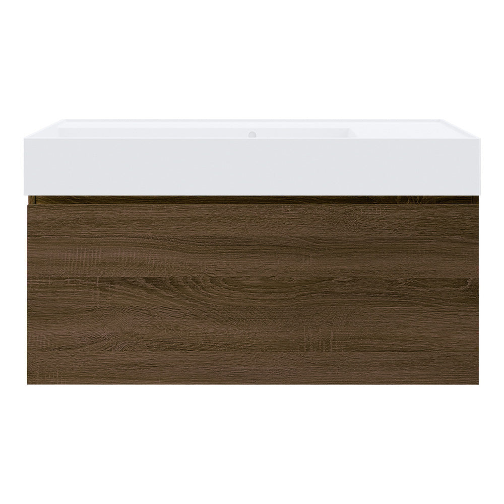 Rocki Twenty 1000 Wall Cabinet with Matt White Left Bowl Top