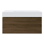 Rocki Twenty 1000 Wall Cabinet with Matt White Right Bowl Top