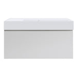 Rocki Twenty 1000 Wall Cabinet with Matt White Right Bowl Top