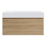 Rocki Twenty 1000 Wall Cabinet with Matt White Right Bowl Top