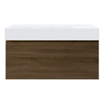 Rocki Twenty 1000 Wall Cabinet with Matt White Left Bowl Top