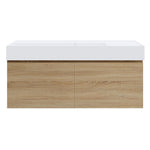 Rocki Twenty 1200 Wall Cabinet with Matt White Left Bowl Top