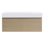 Rocki Twenty 1200 Wall Cabinet with Matt White Left Bowl Top