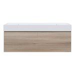 Rocki Twenty 1400 Wall Cabinet with Matt White Double Bowl Top