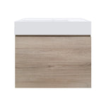 Rocki Twenty 600 Wall Cabinet with Matt White Left Bowl Top