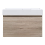 Rocki Twenty 800 Wall Cabinet with Matt White Left Bowl Top