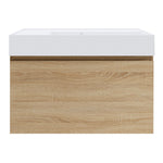 Rocki Twenty 800 Wall Cabinet with Matt White Right Bowl Top