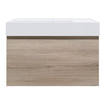 Rocki Twenty 800 Wall Cabinet with Matt White Left Bowl Top