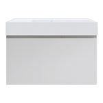 Rocki Twenty 800 Wall Cabinet with Matt White Right Bowl Top