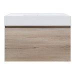 Rocki Twenty 800 Wall Cabinet with Matt White Right Bowl Top