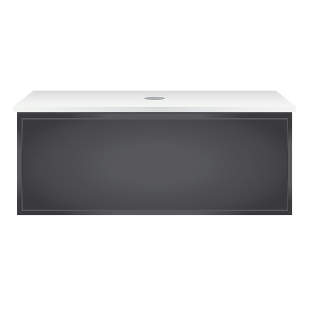 Float Venti 800 Wall Cabinet Grafite with Engineered Stone Top