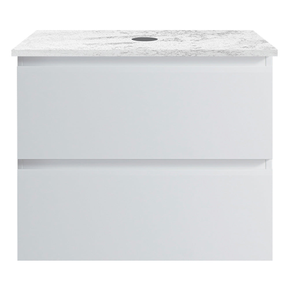 Pure Bianco Venti 600 Wall Cabinet Matt White with Engineered Stone Top