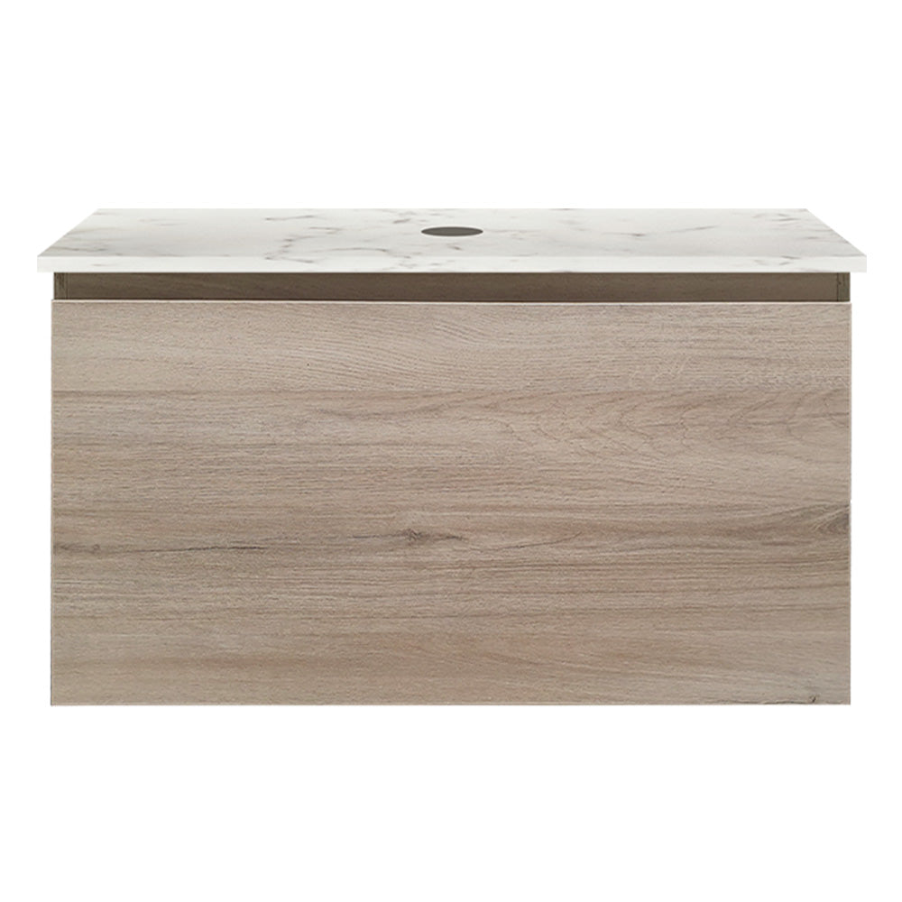 Rocki Venti 800 Wall Cabinet Steel Oak with Engineered Stone Top