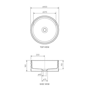 Trace Bench Basin (Ø40x18H) - Basins