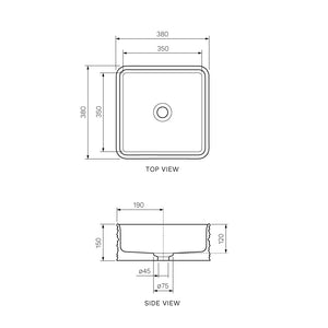 Trace Bench Basin (38x38x15H) - Basins