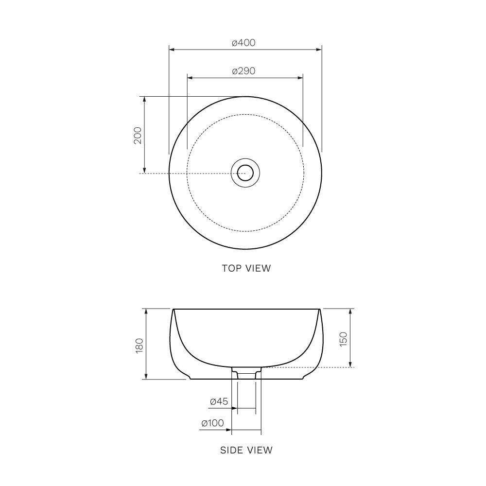 Seed Bench Basin (ø40x18H) - Basins