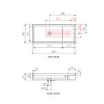 Cut Bench Basin with Platform (90x38x12H)