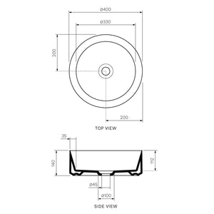 Track Bench Basin (Ø40x14H) - Basins