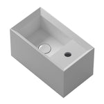 Cut Wall Basin RH Tap Landing (45x25x25H) - Basins