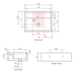 Cut Wall Basin (60x45x16H)