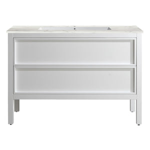 Arrivo Venti 1200 Floor Cabinet Gloss White with Engineered Stone Undermount Basin Top