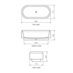 Naturale 170 Freestanding Marble Vasca da Bagno