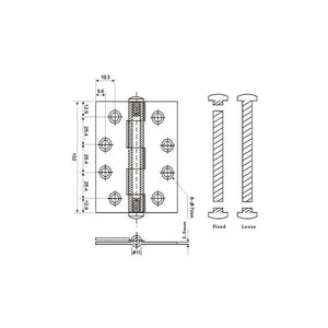 2400 Plain Joint Hinge - Doorware